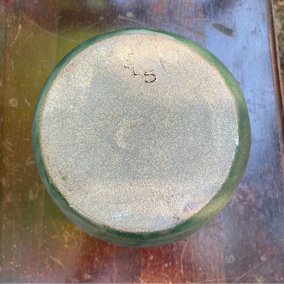 Artisan Pottery Assymetrical Round Vase - Picture 5 of 9